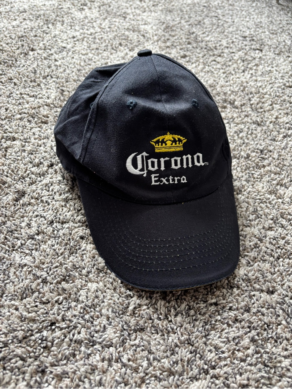 {Corona} Corona Extra Black Cap with Yellow Crown Logo